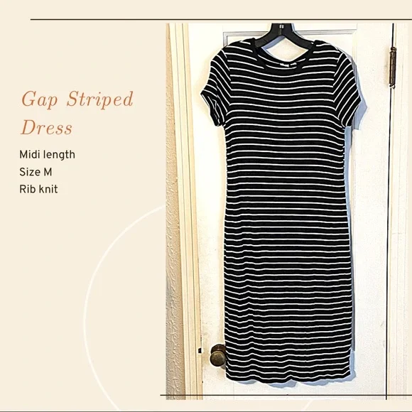 GAP Dresses Gap Striped Midi Dress Poshmark
